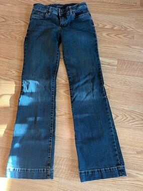 Wrangler Dark Blue Flare Jeans size 7x36